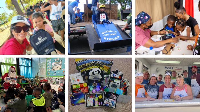 A collage of pictures from the winning signature projects.